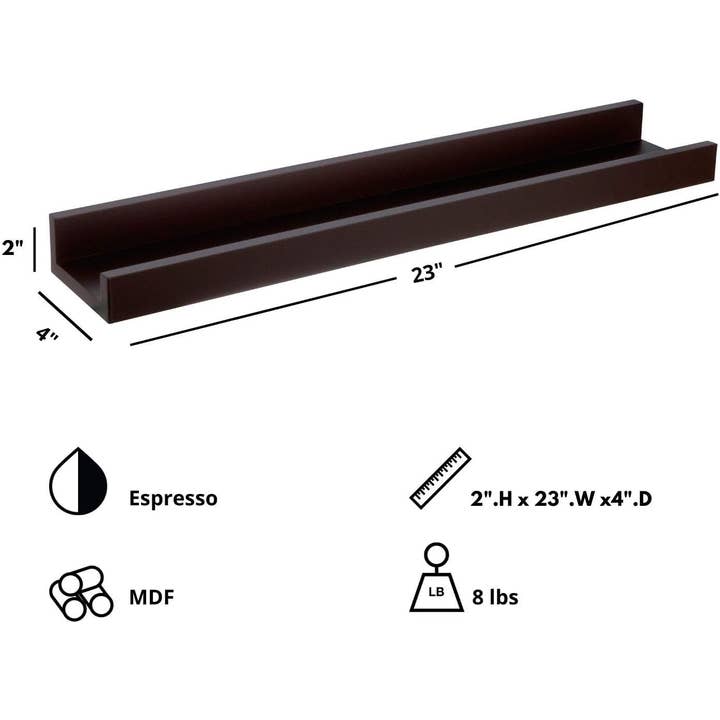 Kiera Grace - Wholesale Wall Mounted Shelf - Kiera Grace Engineered Wood Floating Edge Shelves15