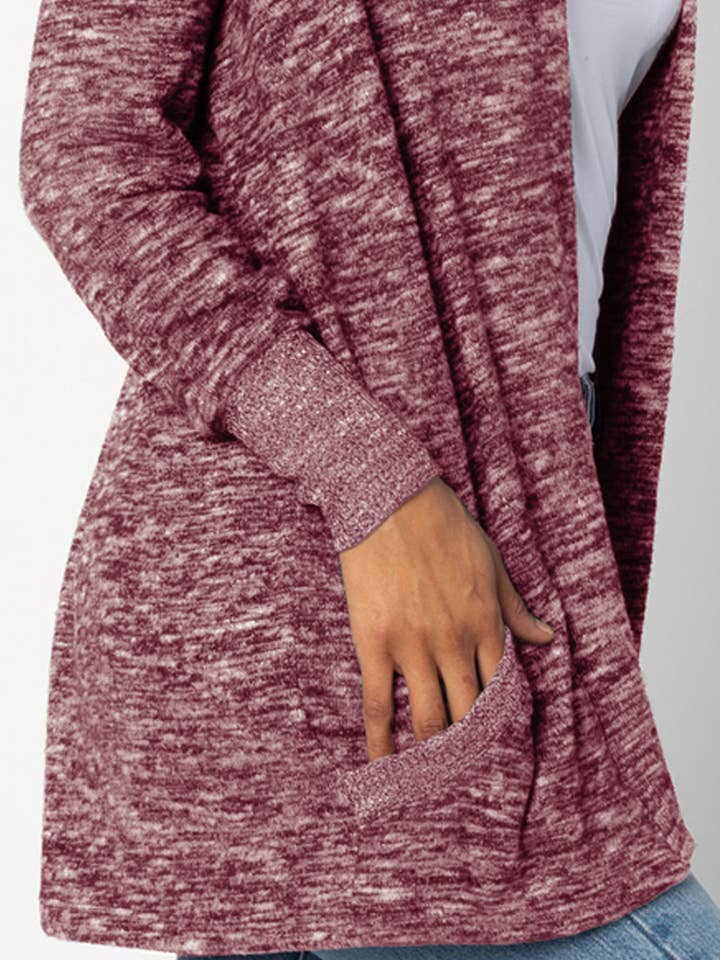 Campus Cardigan in Maroon for wholesale on Faire