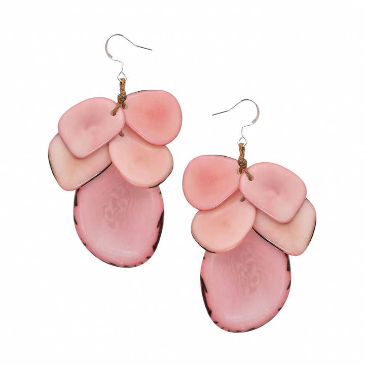 Jordin örhängen med tagua-skivor för wholesale av Organic Tagua Jewelry