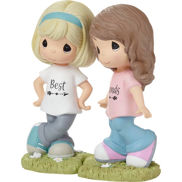 Precious Moments - Wholesale Decorative Figurine - Precious Moments Set/2 Girls With Matching T-shirts Figurine