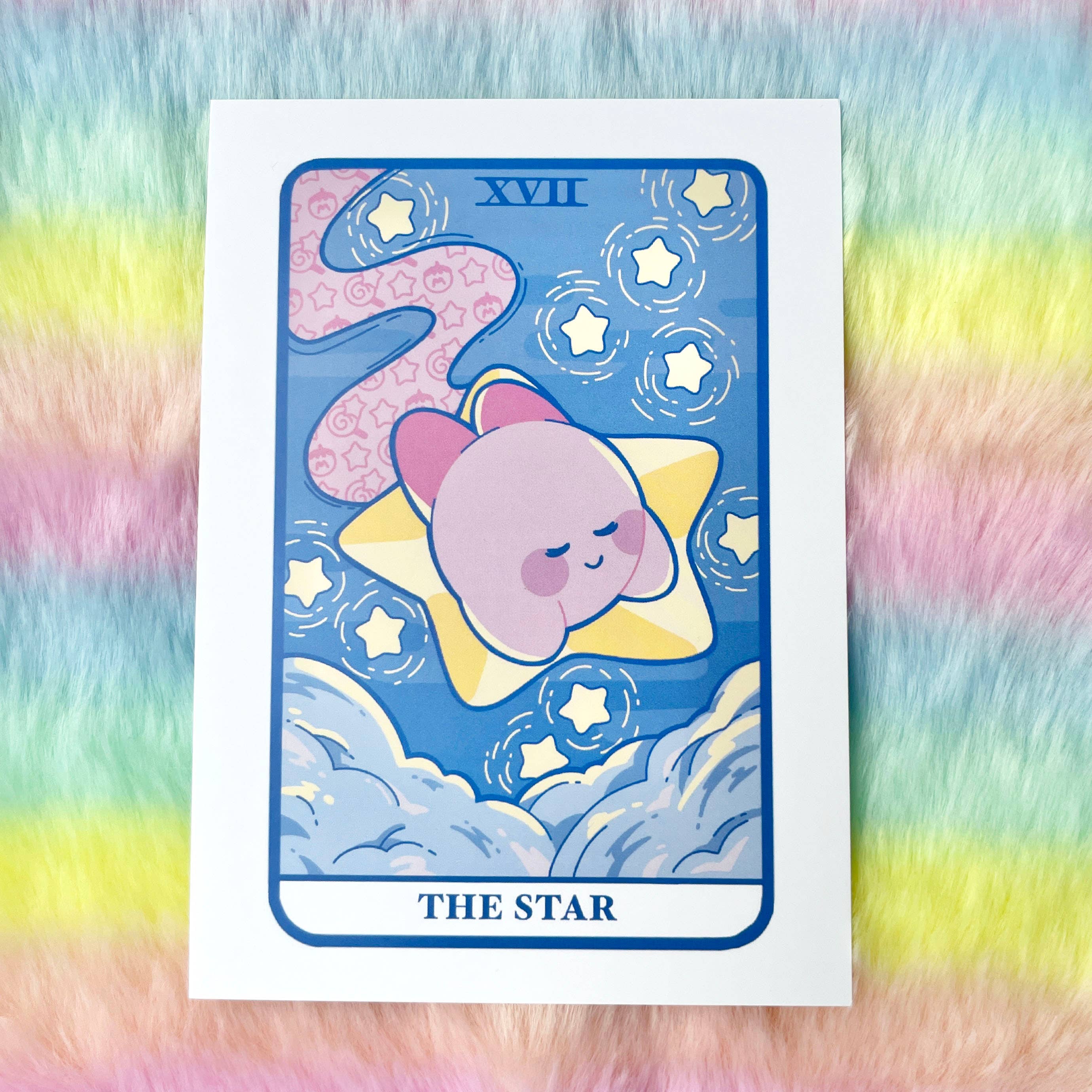 Easybriizy Draws - Wholesale Art Print - Kirby Video Game Tarot 5x7 Art Print1