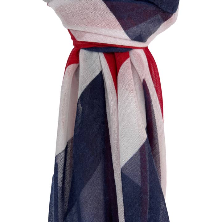London Scarves - Wholesale Sjaal - Dames - Union jack-vlagprint op lichtgewicht sjaal1