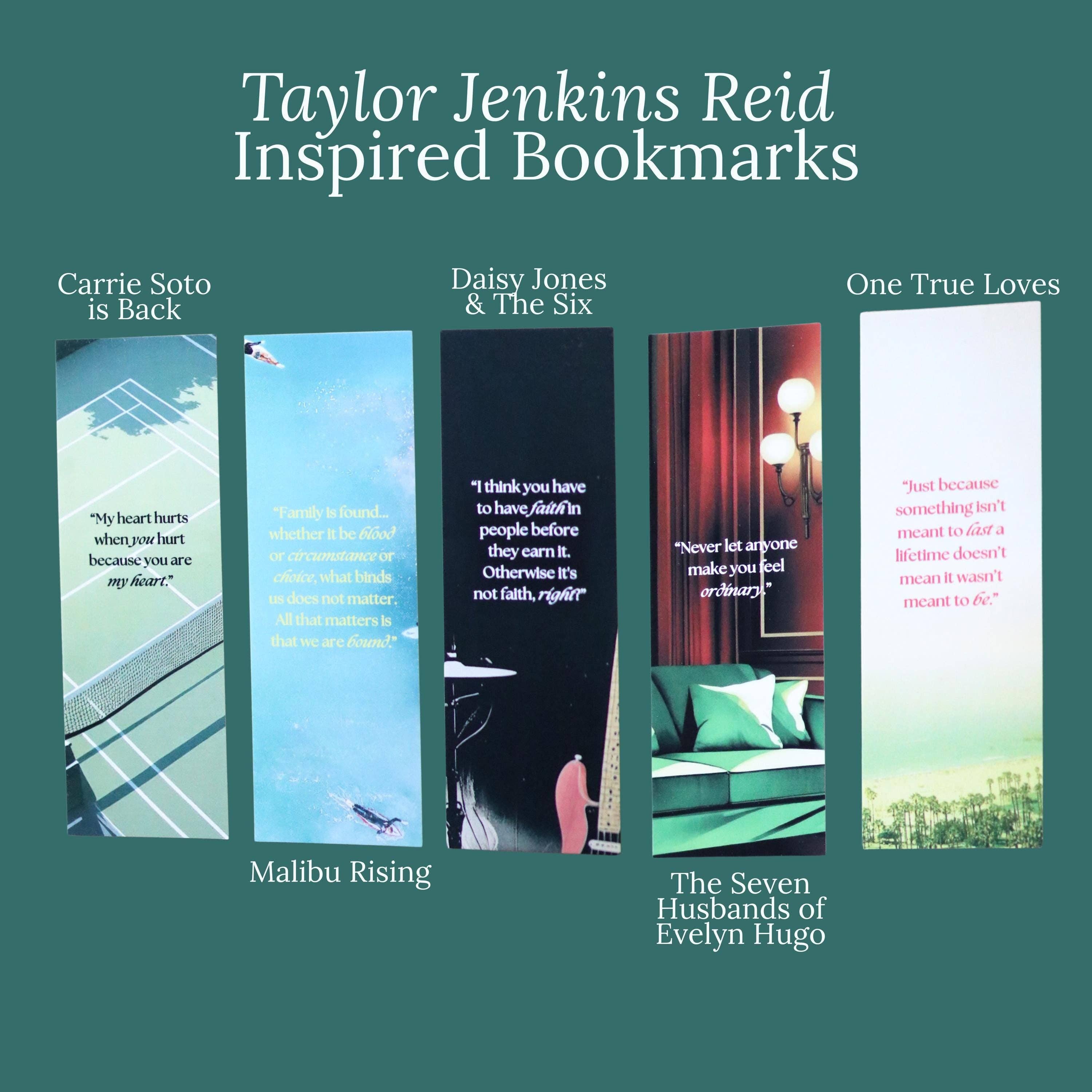 The Sticker Shop - Wholesale Bookmark - Taylor Jenkins Reid Inspired Bookmarks (set of 5)1
