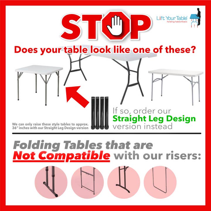 Lift Your Table® folding table risers - Wholesale Desk Riser - Lift Your Table® Standing Desk Kit - Folding Table Riser