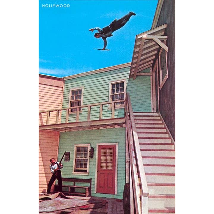 Postal LA-226 Recreación del Duelo en el Pueblo Fronterizo, Hollyw para venta al por mayor de Found Image Press