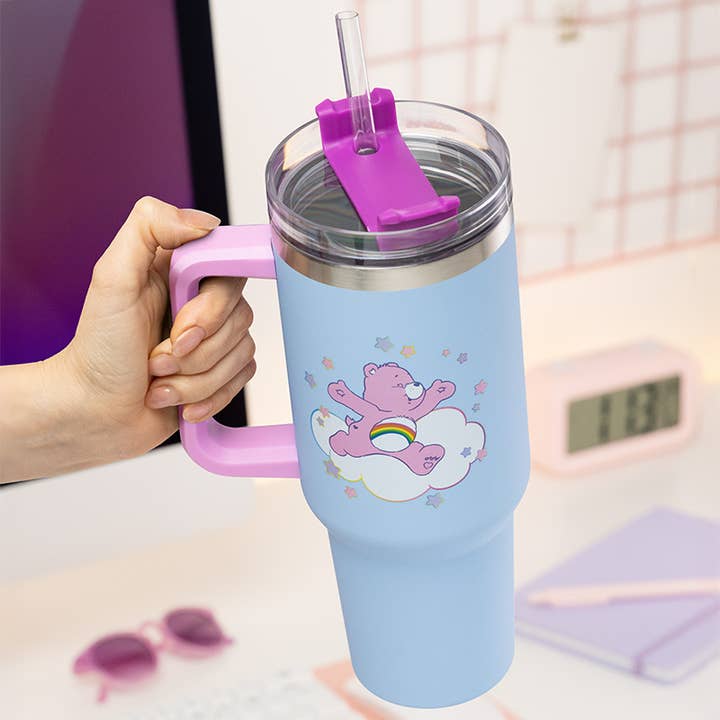 Paladone UK – wholesale Insulated mug/tumbler – Care Bears 1200ml Insulated Cup and Straw