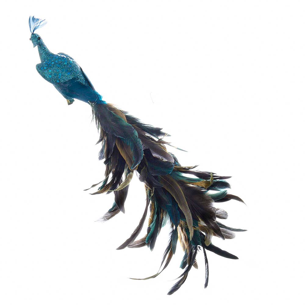 Kurt S. Adler, Inc. - Wholesale Christmas Decoration - 18"FEATHER PEACOCK W/CLIP0