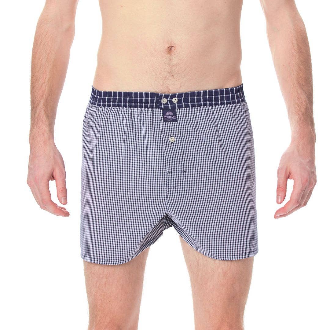 McAlson – wholesale Underwear – Men's – M0221 - Gingham navy blue2