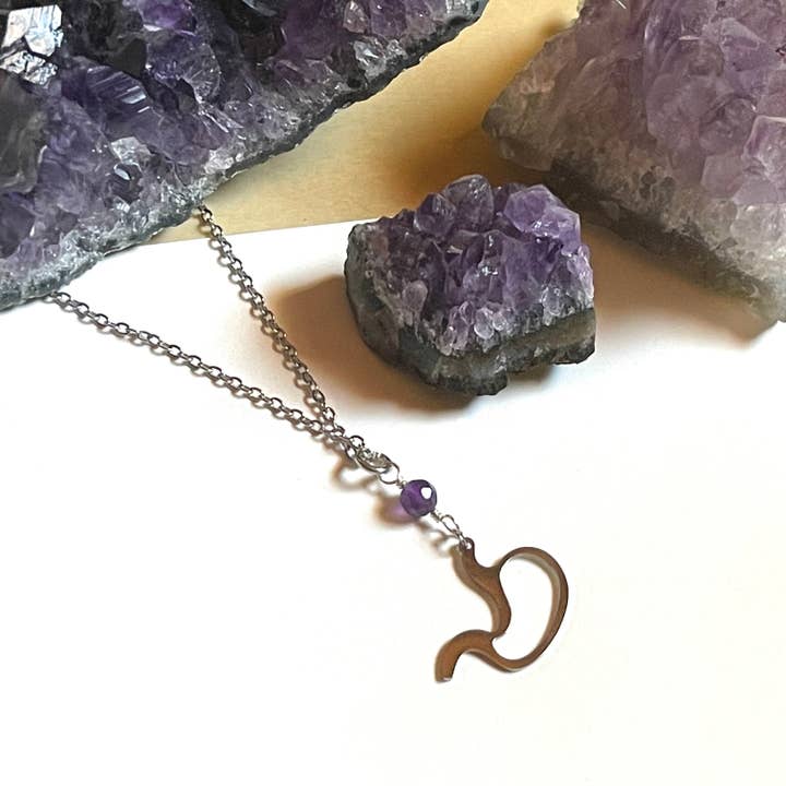 Colar de estômago de ametista por atacado de Shit & Crystals