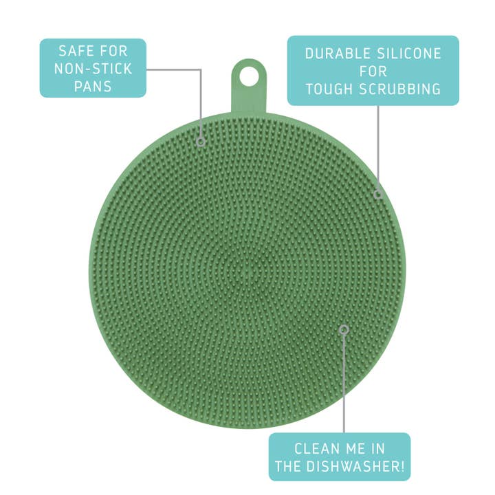 Now Designs by Danica - Wholesale Cleaning Sponge - Scrub Bub Aloe Green Silicone Scrubber5