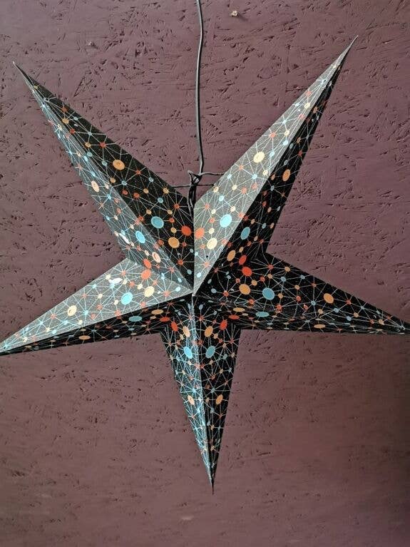 Nature and Style Wohnkultur Import GmbH - Wholesale Paper Lantern/Lamp - Universe Black 5 Zack paper star2