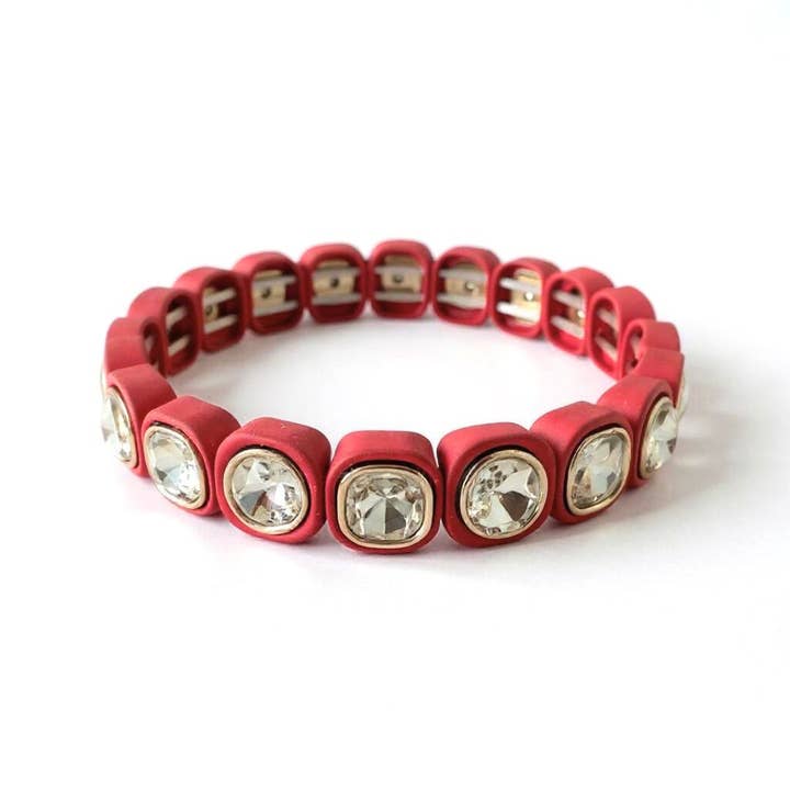 Jelly Pop Bracelet - Red for wholesale by Smith and Co. Design
