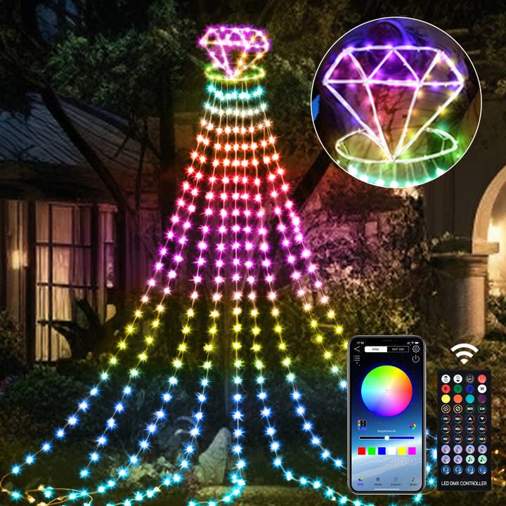 Luces LED en forma de cascada Party's Diamond para venta al por mayor de Fun Little Toys