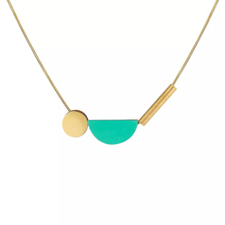 Multishape Plus Necklace In Jade (+ Colours) for wholesale by Shock of Grey