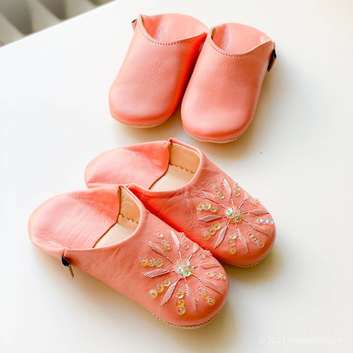 Babouche for Kids Children // Peach // Dear Morocco for wholesale by dear Morocco