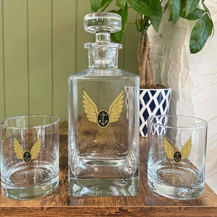 Royal Navy Aircrewman Wings - Decanter for wholesale by Thecraftyblackdog