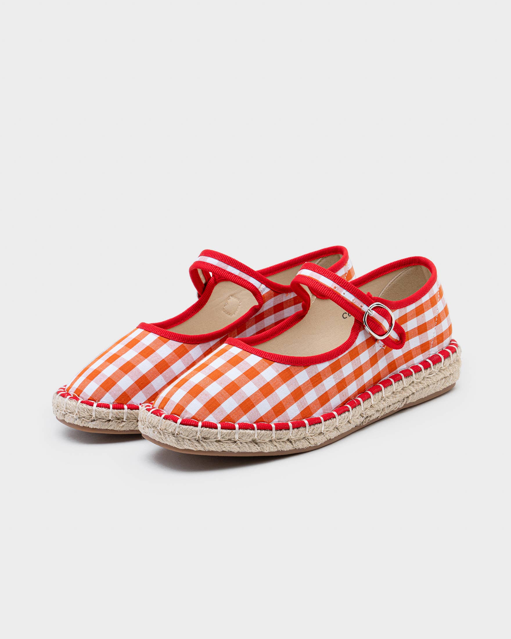 CEREZA - Vente Ballerines – femme - Espadrille Mary Jane à motif à carreaux7