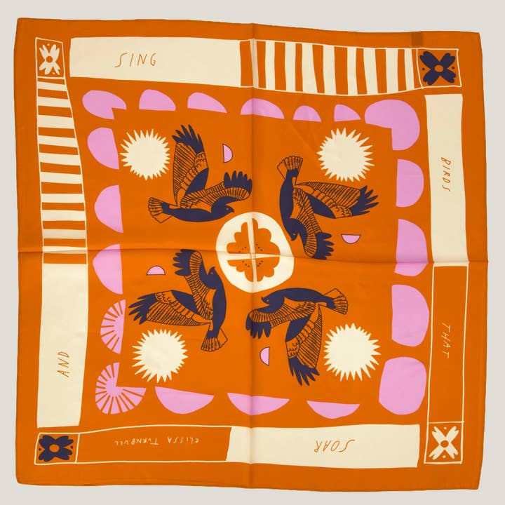 Soar and Sing Scarf 100% Silk for wholesale by Voyager Silk