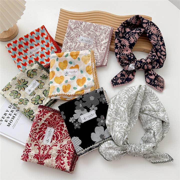 ACCITY - Wholesale Scarf - Women's - Cotton Linen Square Scarf for Women’s Neck Wrap_CWMS0672