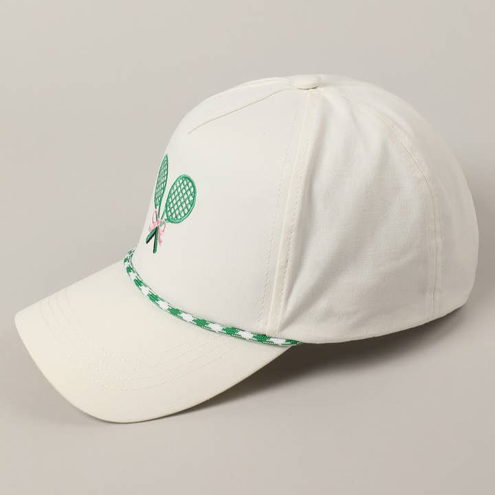 Fashion City – wholesale Truckerkeps – Unisex – Keps med broderade tennisracketar och band2