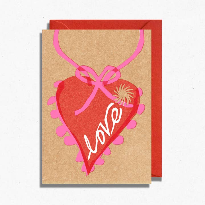 Love Heart Card | Valentine's Card | Romance for wholesale by Hot Pink Press