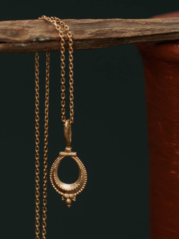 nalini necklace - 22k gold plated for wholesale by Nakila Collective