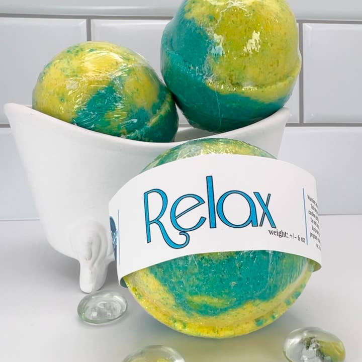 Relax- Bath Bomb for wholesale by Fizz Bizz LLC