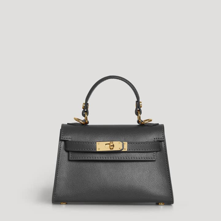 Voemièn - Wholesale Top handle bag – women's - Victoria Bag in Black Epson Leather0