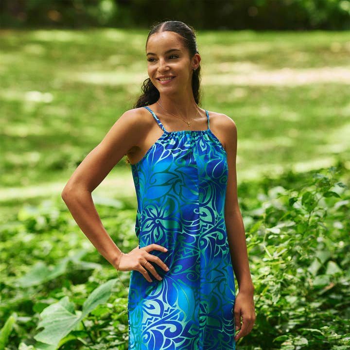 Hilo Hattie - Wholesale Dress - Women's - Tribal Tiare Dress with Front Tie Strap1