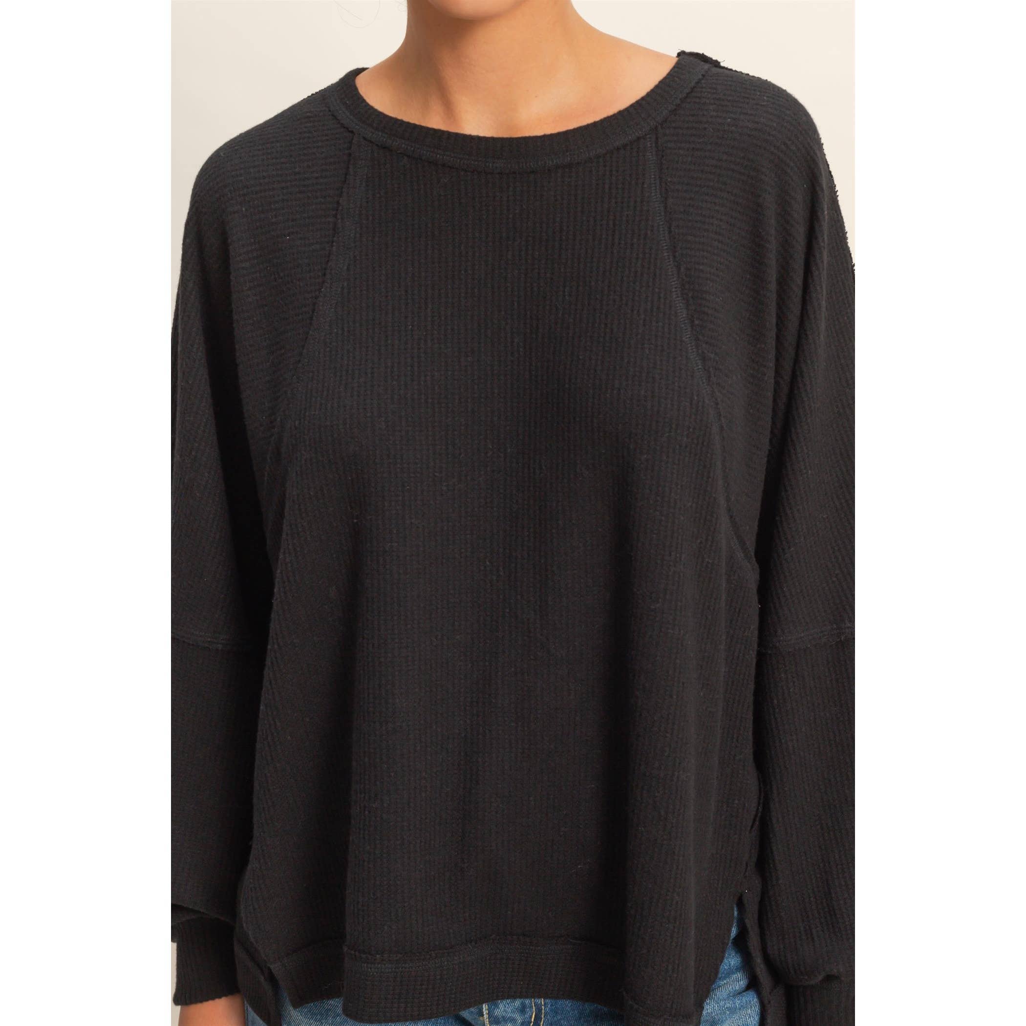 HYFVE - Vente Haut en maille – femme - Haut décontracté à manches longues en maille gaufrée brossée35