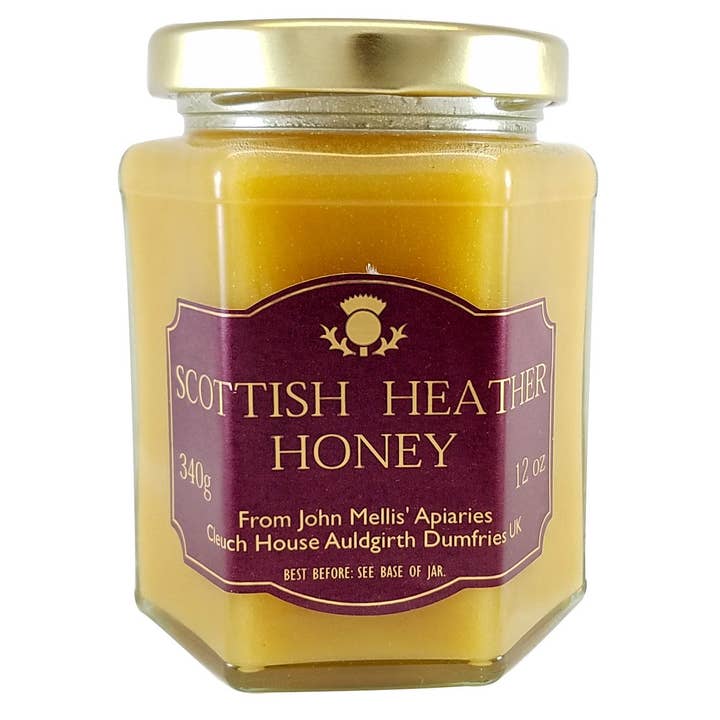 John Mellis 100% Scottish Heather Honey for wholesale by Mrs Bridges
