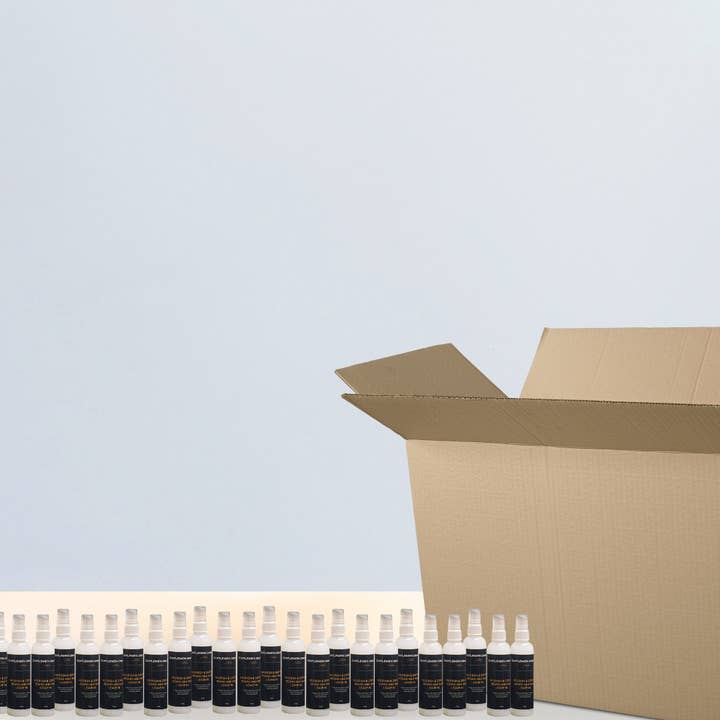 Boîte de 48 produits nourrissants et adoucissants pour barbe et cheveux sans rinçage pour la vente par The Human of Color Haircare