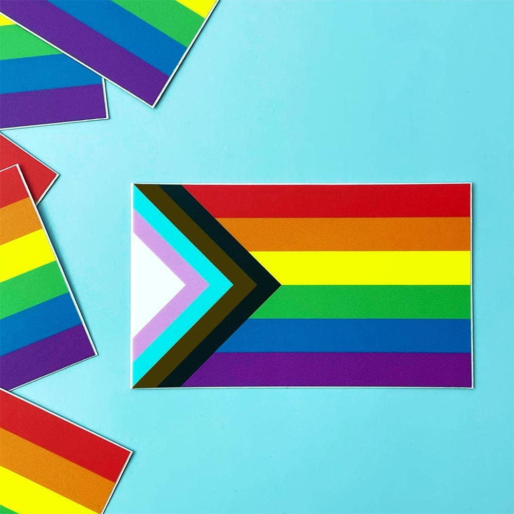 Flags For Good - Wholesale Sticker - Progress Pride Sticker