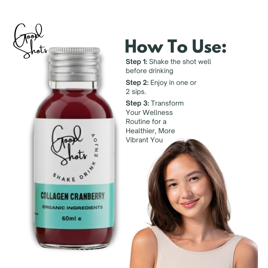 Good Shots – Sumo/tónico de bem-estar por atacado – Good Shots Caixa com 12 Shots Funcionais de Colágeno Marinho e Cranberry2