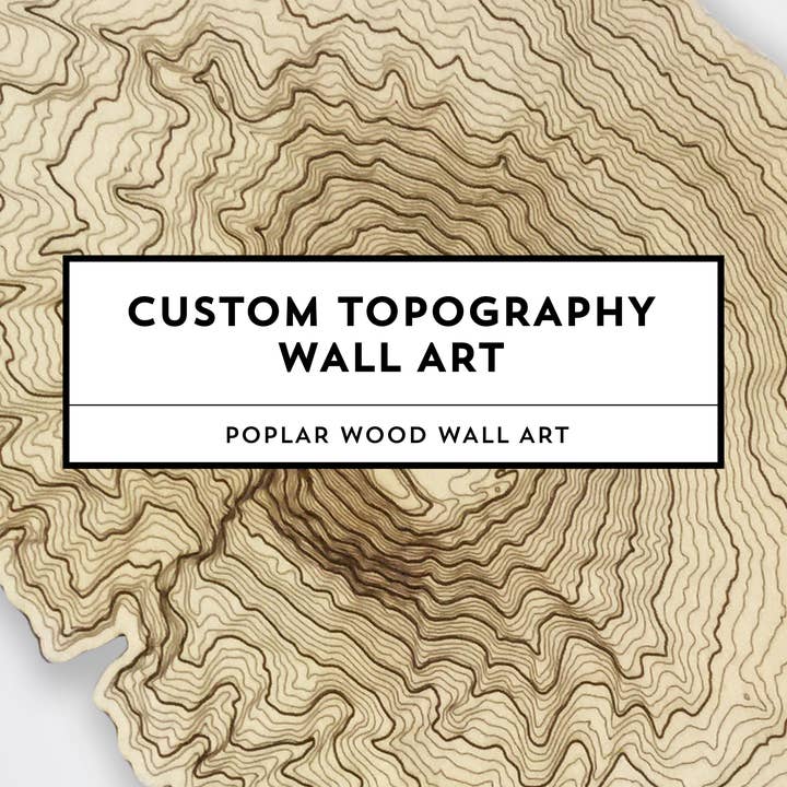Topografía personalizada - Wall Art para venta al por mayor de SML | Simple Modern Living
