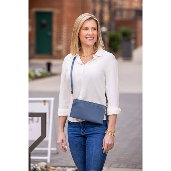 a Wink & a Nod - Wholesale Crossbody Bag - Women's - Abby 3-in-1 Handbag - French Blue