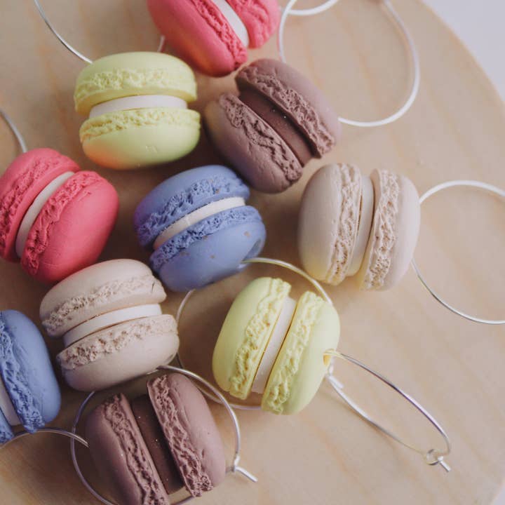 Macaron Hoop Earrings for wholesale by Sweet Caroline Clay