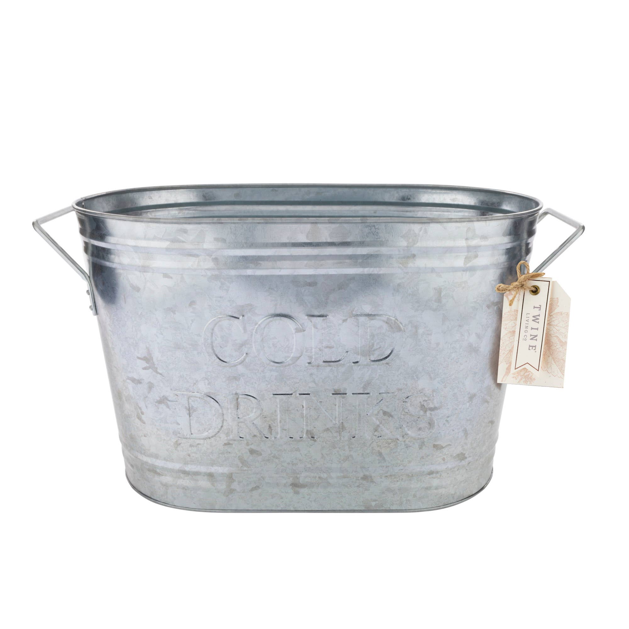 Twine - Wholesale Ice Bucket - Galvanized Metal Beverage Tub with Handles Cold Drinks1