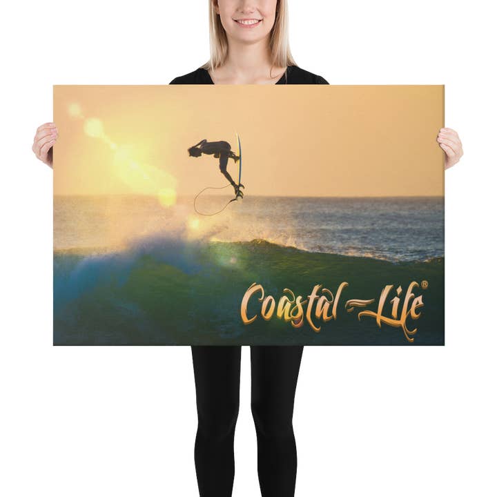 Coastal Life® Big Surf de 24 x 36 pulgadas sobre lienzo para venta al por mayor de Find Your Coast® Apparel