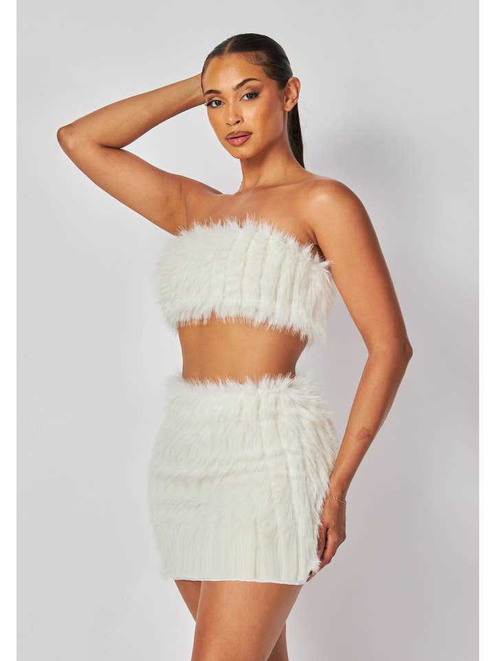 5besties inc – wholesale Top & skirt set – Women's – FAUX FUR 2 PIECE SET5