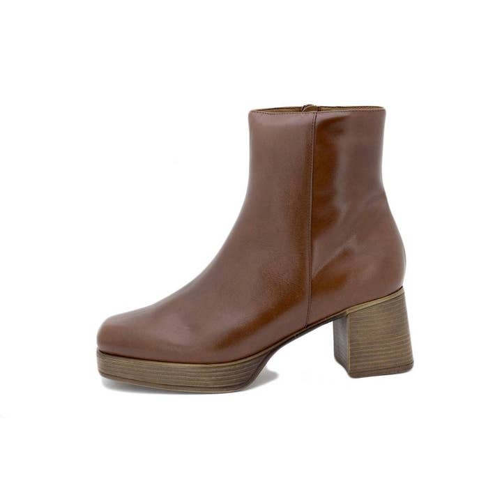 Mahogni Læder Støvle 245503 for engroshandel hos PieSanto