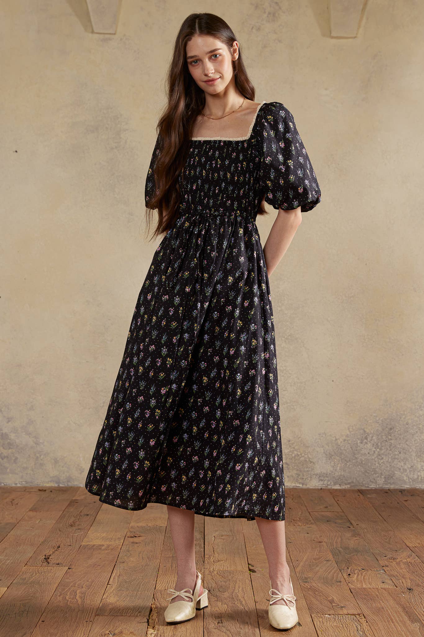 ROSIE POSIE - Wholesale Dress - Women's - RP2987 - Twilight Posy Smocked Dress6