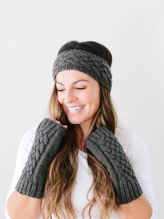 Josiane - Guanti senza dita in lana merino biologico per la vendita all'ingrosso da parte di Handspun Hope