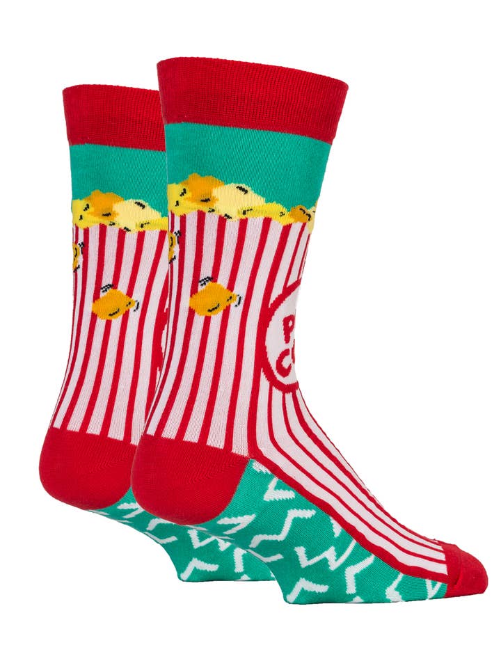 Oooh Yeah/Sock It Up/Oooh Geez Slippers - Wholesale Socks – Men's - Box O' Popcorn | Men's Cotton Crew Funny Socks1