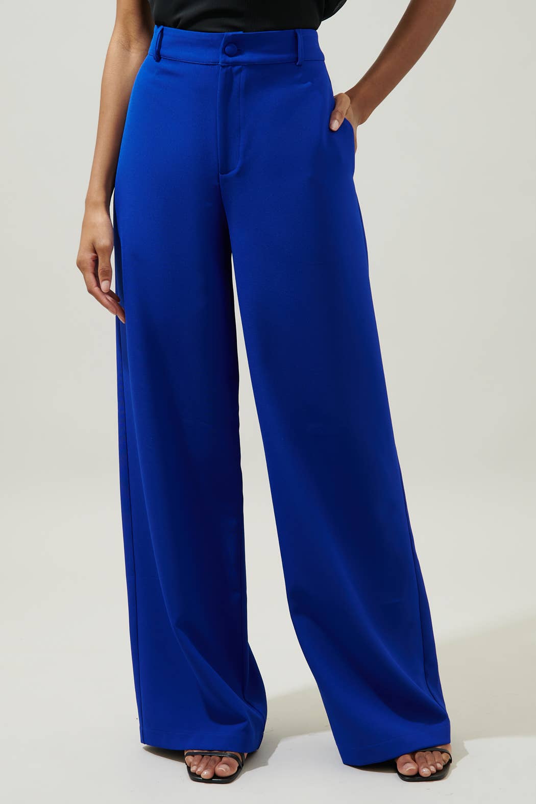 Sugarlips - Wholesale Pants - Women's - Chelsea Belted Wide Leg Trousers4