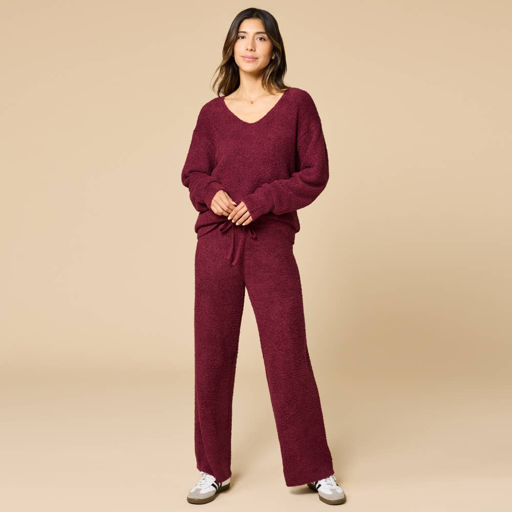 Softies - Wholesale Lounge Set - Women's - Oprah's Fave 2024 - Solid Marshmallow V-Neck Lounge Set9