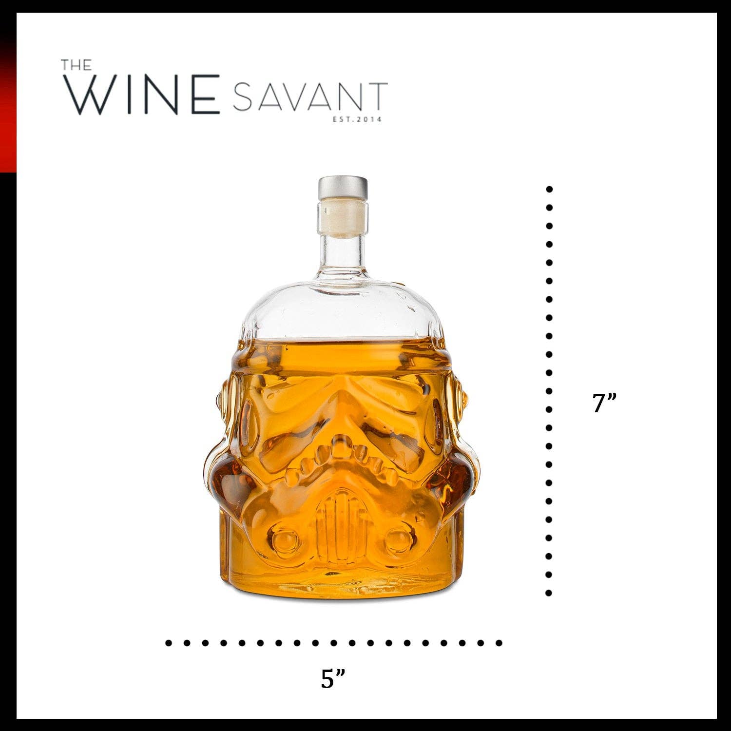 The Wine Savant /  Khen Glassware - Vente Carafe - Carafe à bouteille Stormtrooper, Star Wars Storm Trooper3
