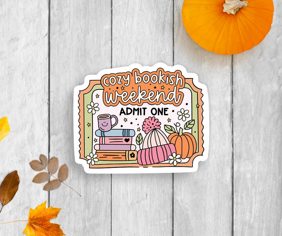 Expression Design Co – Großhandel Aufkleber – Cozy Bookish Weekend Herbst-Vinylaufkleber