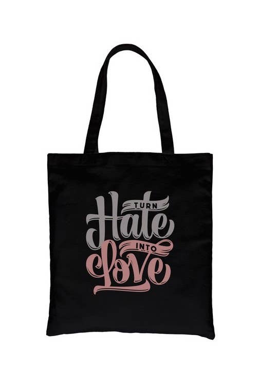 365 In Love – wholesale Bärkasse - Dam – Hate Turn Kärlek Canvas0