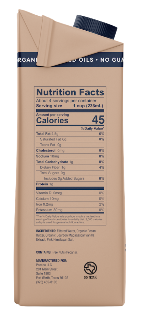 Pecana - Vente Boisson végétale - Lait de pacane biologique original non sucré3